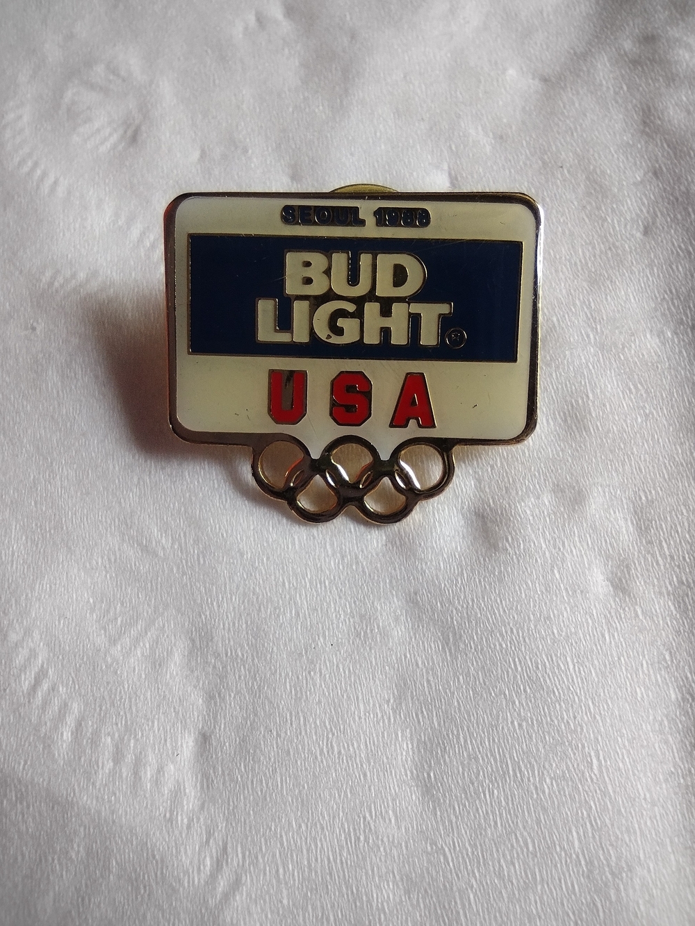 Bud Light USA 1988 Olympic Sponsor Enamel Pin